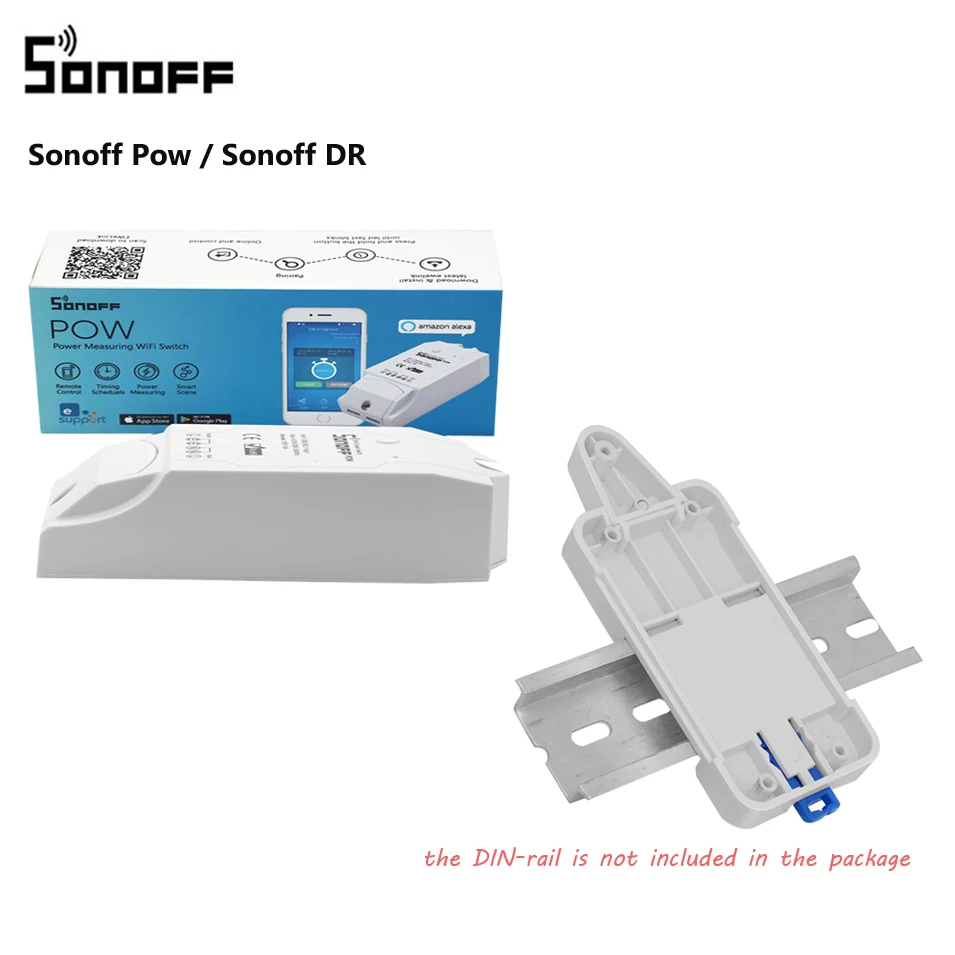 Новый Sonoff dr Din Rail лоток установленный рейку Чехол держатель/Pow Wifi переключатель с