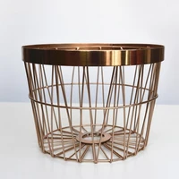 new gold color metal storage basket