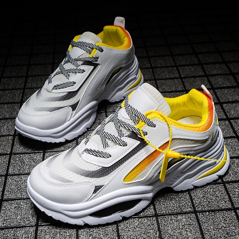 Sneakers Men 2019 Casual Shoes Breathable adults Masculino New Trend Fashion Lace Up Color matching Zapatilla | Обувь
