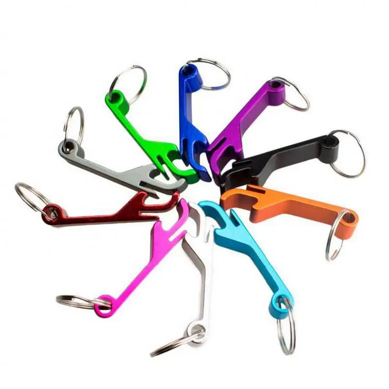 1 шт. открывалка для пивных бутылок брелок 4 в Алюминиевый Карманный свадебный