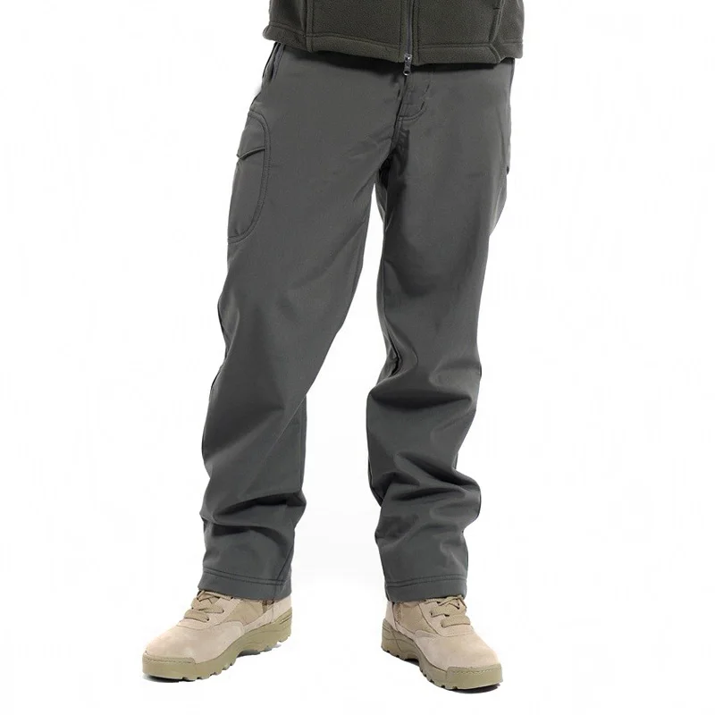 

Outdoor Hiking TAD Shark Skin Waterproof Windproof Pants Climbing CS Camouflage Hunting Military Army Pant Men Fleece Trousers