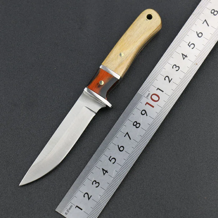 Высококачественный кованый прямой нож из дамасской стали охотничий с твердостью