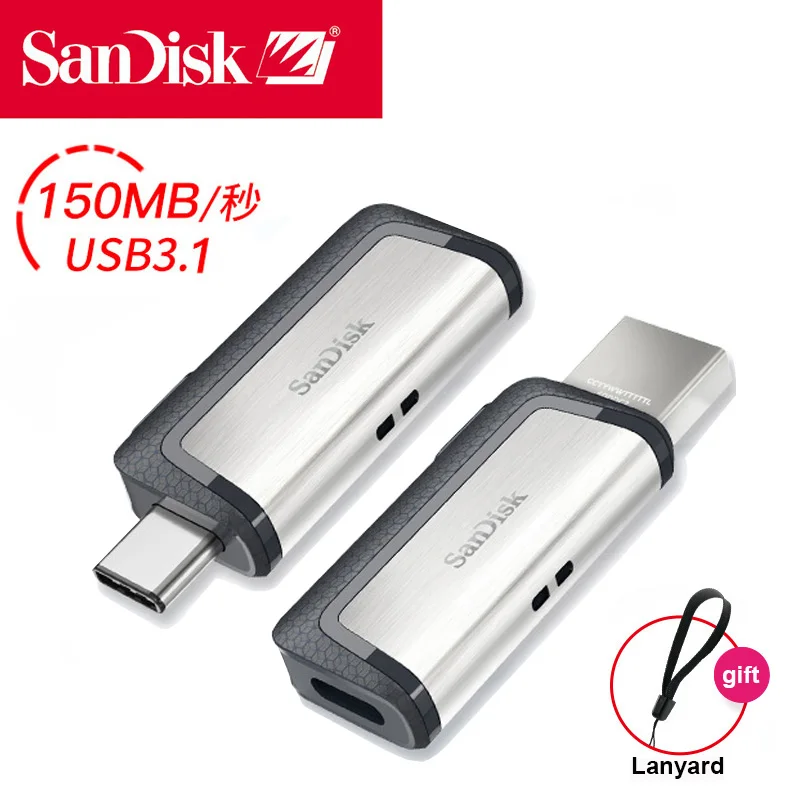 Флеш накопитель sandisk 32 ГБ usb c флеш 64 128 256 карта памяти SDDDC2 экстремальный диск типа C