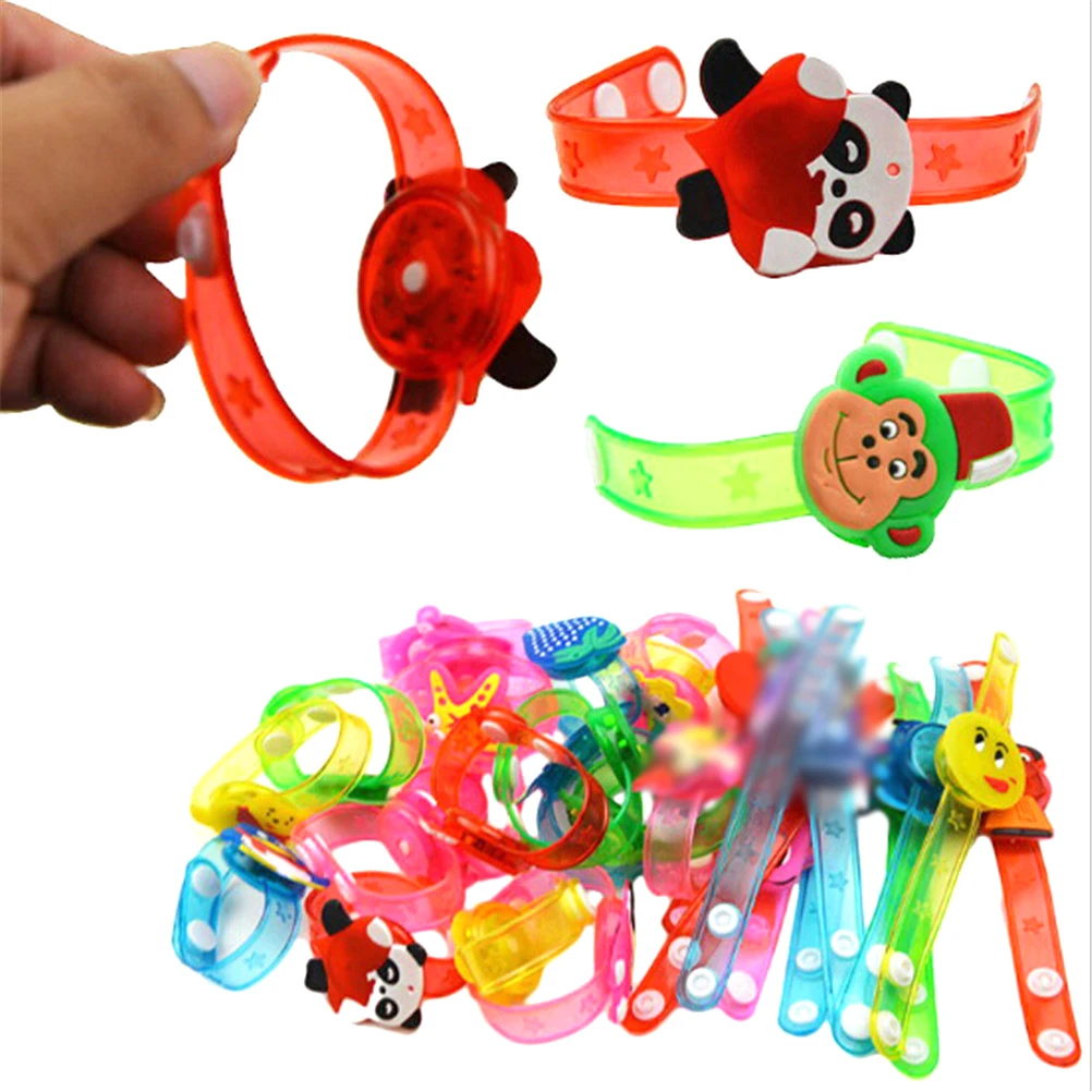 1pcs Adjustable Cartoon Watch Boys Girls Flash Wrist Band Glow Luminous Bracelets Children's Day/Birthday Party Gifts Toy |