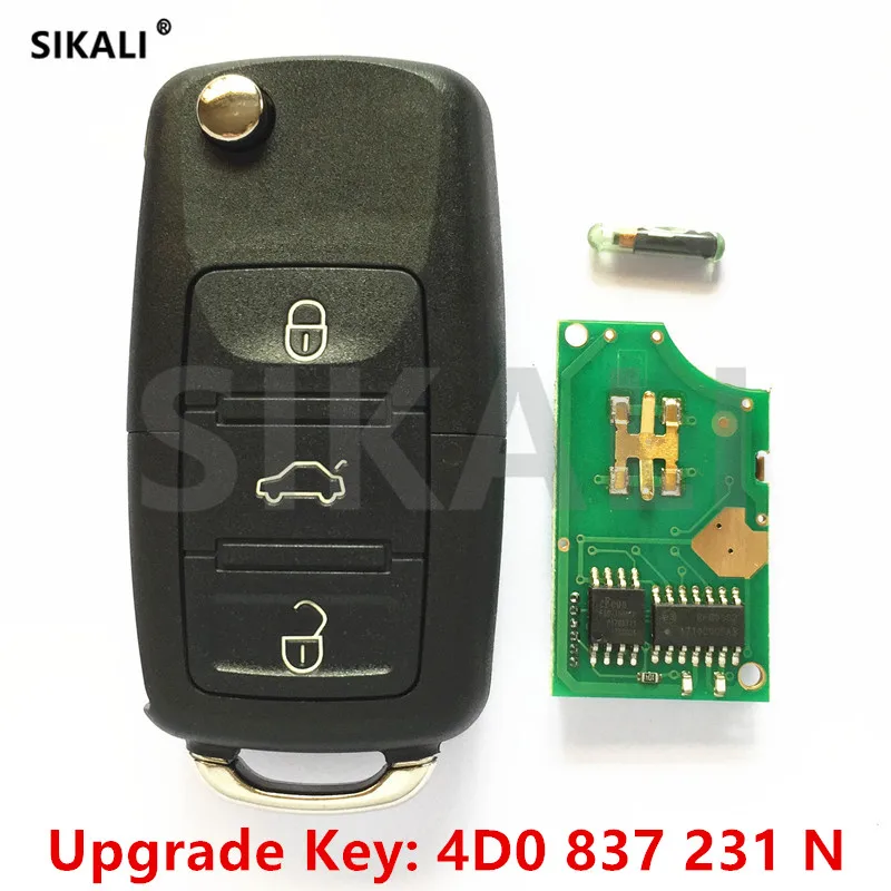 SIKALI обновленный Автомобильный Дистанционный ключ для Audi 4D0837231N A3 A4 A6 A8 RS4 TT Allroad Quttro
