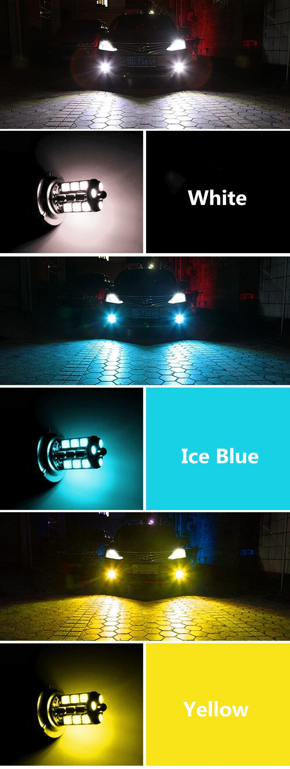 2 шт. H11 RGB светодиодный автомобильный головной светильник 5050 27 SMD противотуманный светильник лампа с пультом дистанционного управления