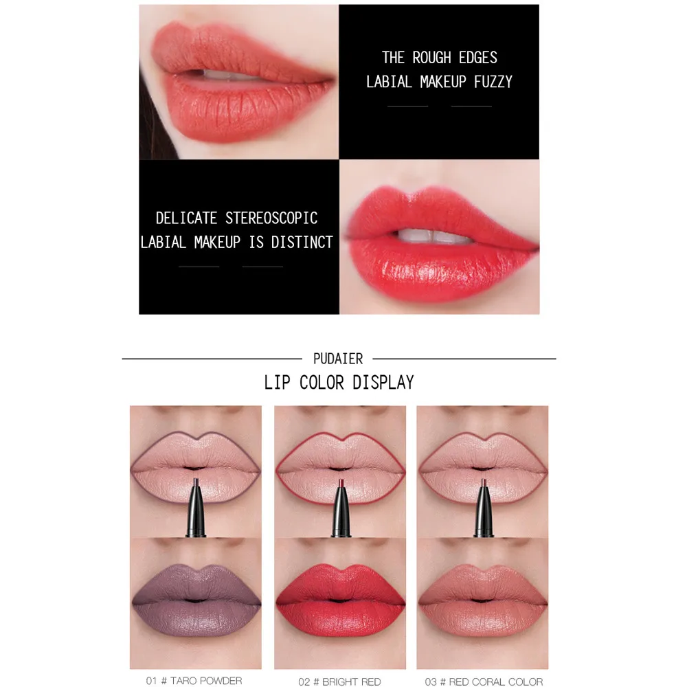 Maquillajes для женщин двойной конец прочный Lipliner Водостойкий карандаш губ Карандаш 16