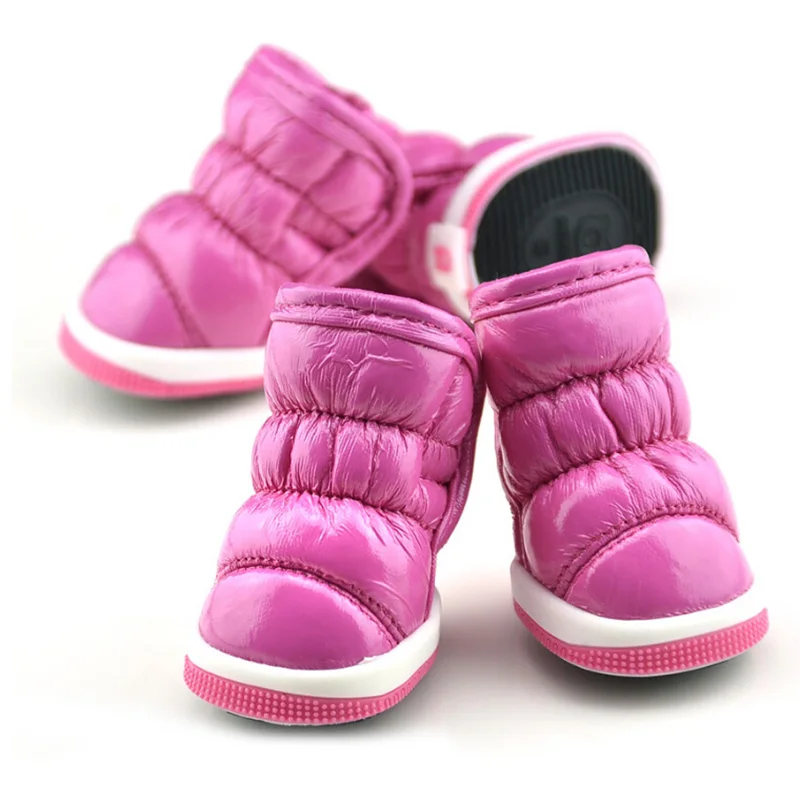 Зимняя водонепроницаемая обувь для кошек и собак Нескользящие мягкие кожаные