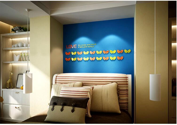 3D наклейки на стену акриловые линии талии карамельные цвета|wall sticker|bedroom wall