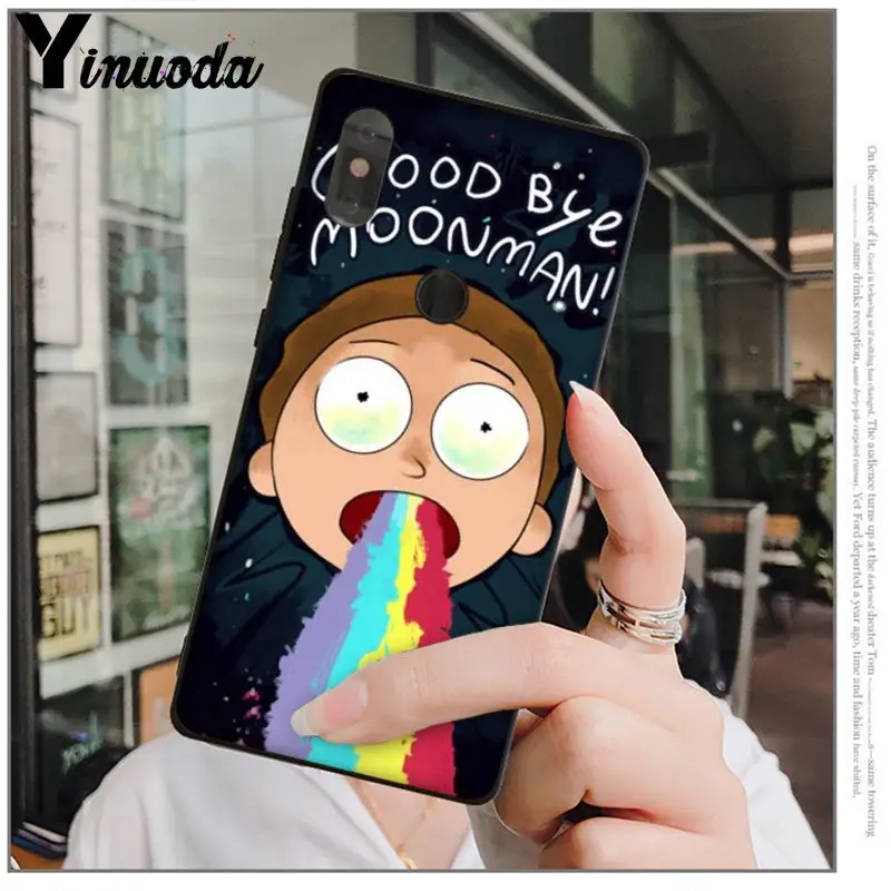 Yinuoda rick and morty черный ТПУ Мягкий силиконовый чехол для телефона Xiaomi Mi Note 3 6 8 8SE MIX 2 2S