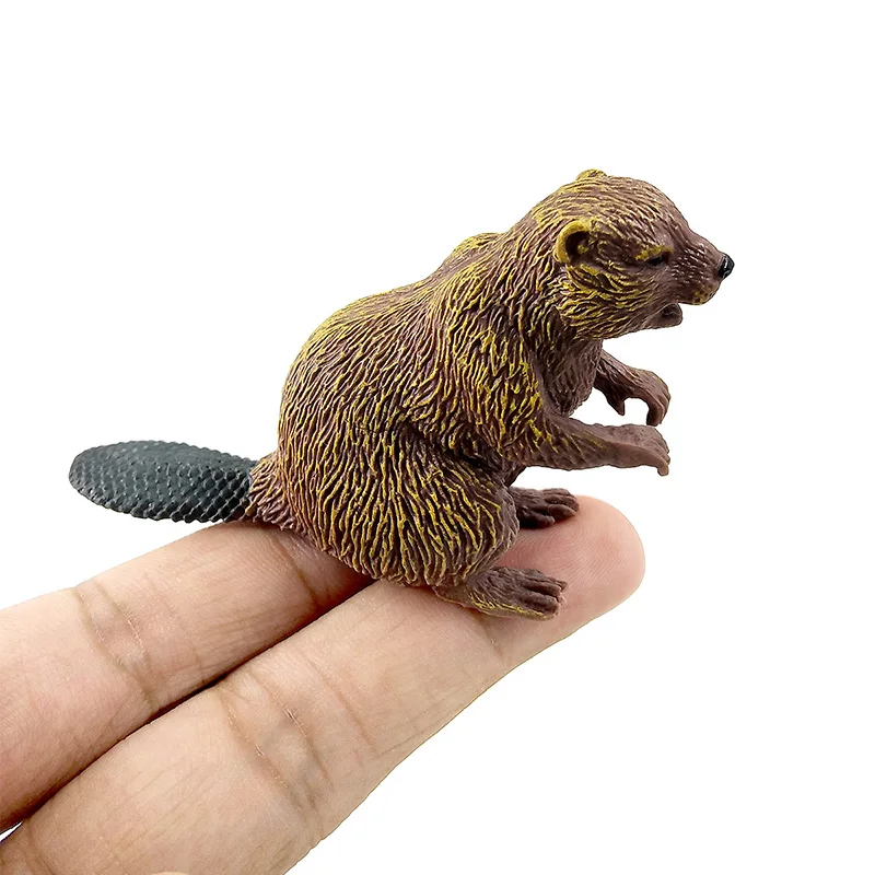 Моделирование леса диких животных модель один кусок Барсук Росомаха Anteater Beaver Bear фигурка ПВХ игрушка фигурка подарок для детей