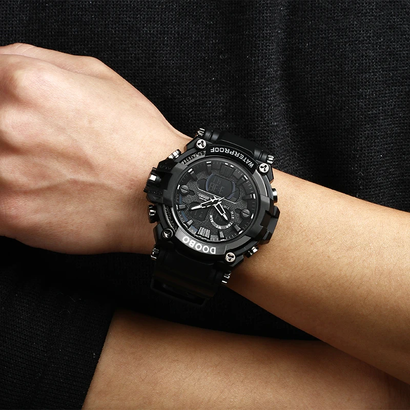 2017 Мужские кварцевые цифровые часы мужские спортивные Relogio Masculino DOOBO S Shock Relojes