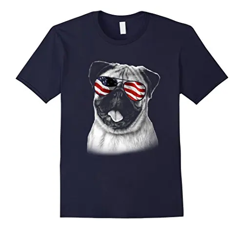 Забавная футболка с изображением собаки американского флага 4 июля