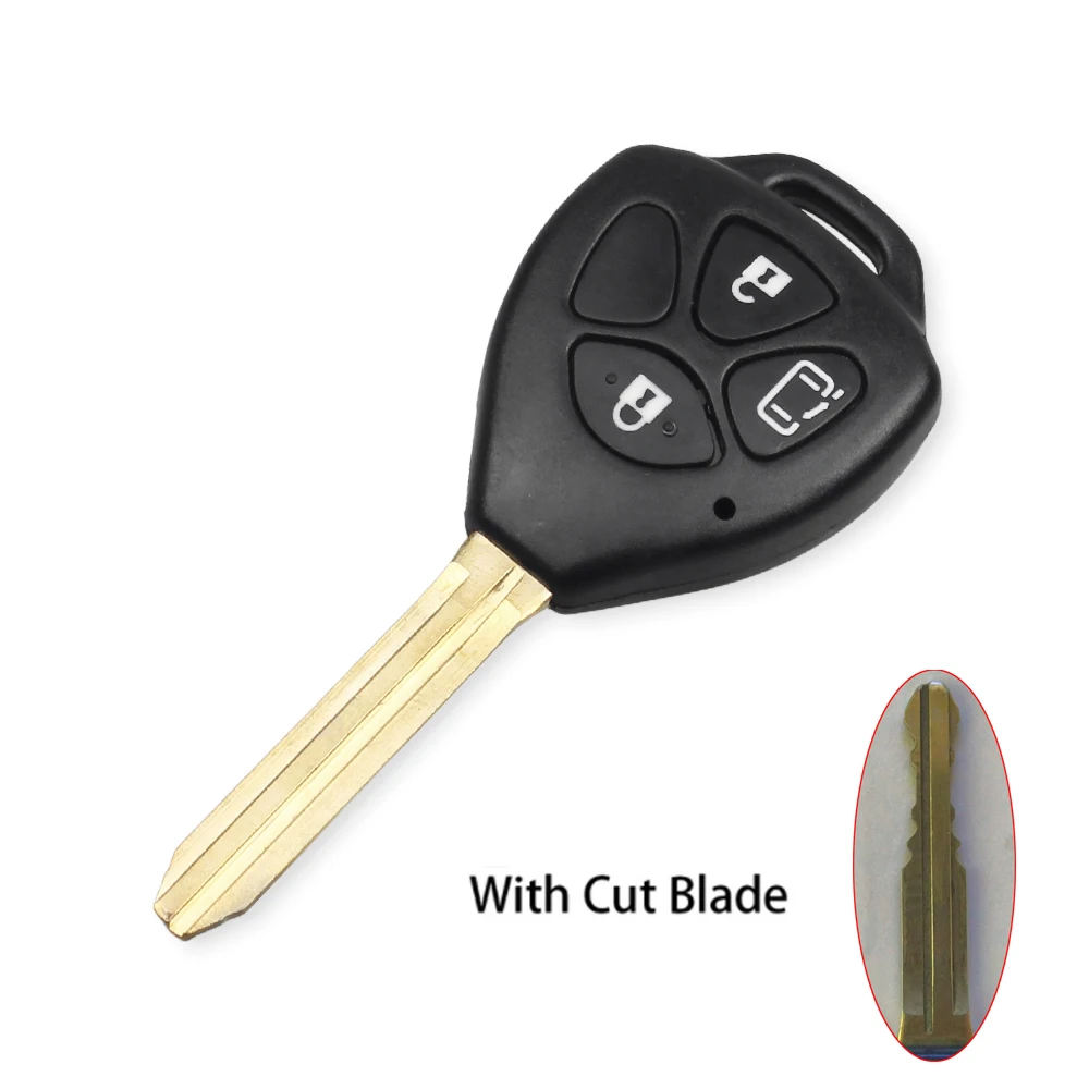 Model 3 KEYYOU резаным лезвие 2/3/4 BT чехол для дистанционного ключа от машины в виде ракушки для Toyota Yaris Prado Tarago Camry Corolla RAV4 REIZ Crown 2007-2012 - Количество кнопок: Model 3