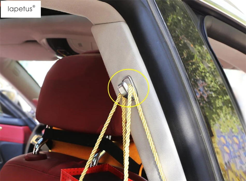 

Lapetus Accessories Fit For Maserati Levante 2016 - 2020 ABS Inner Pillar B Multifunction Hanger Hook Molding Cover Kit Trim