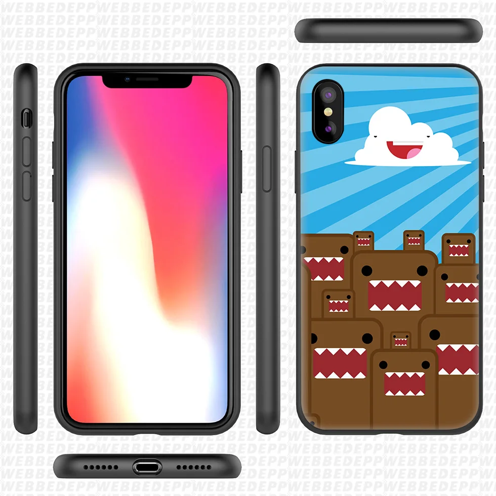 WEBBEDEPP простой Domo Kun аниме Мягкий силиконовый чехол для iPhone 11 Pro Xr Xs Max X или 10 8 7 6 6S Plus