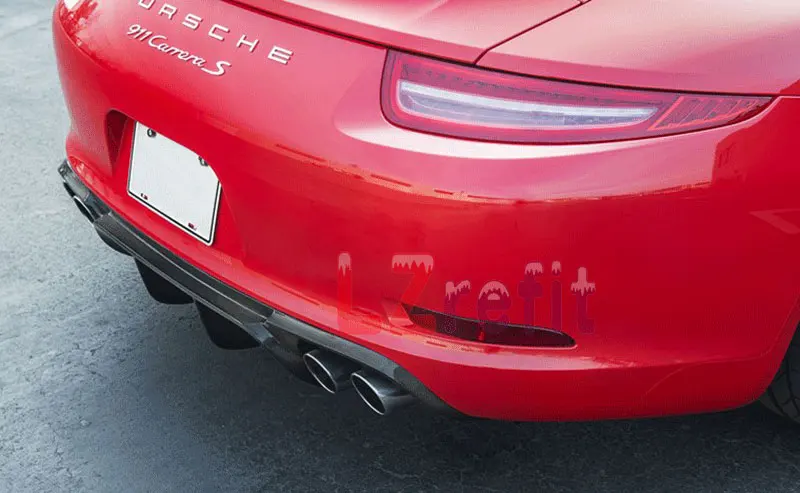 VRS Стиль Настоящее углеродное волокно задний бампер диффузор для Porsche 911 991 Carrera & S