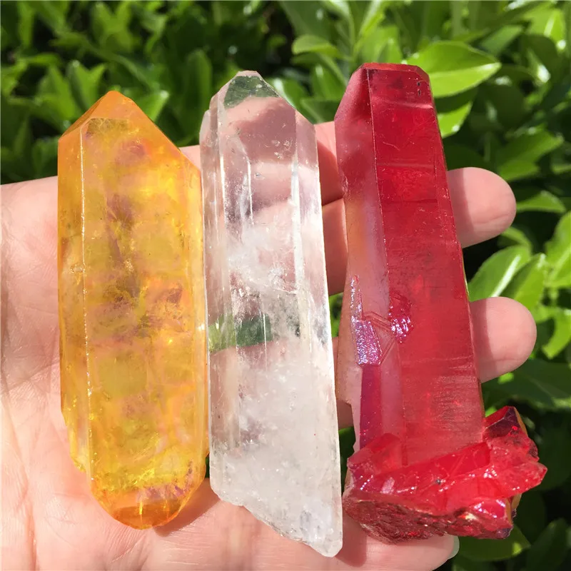 

Beautiful Aura Crystal Point Angel Aura Titanium Quartz Crystal Stunning Rainbow Specimen Minerals Reiki Healing Chakra