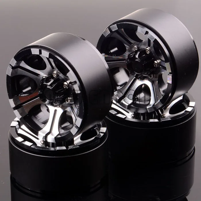 4xaluminum 1 9 &quotBeadlock обод колеса 1050 для RC Рок Гусеничный осевой SCX10 D90 1:10|beadlock wheels|beadlock
