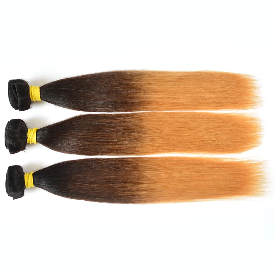 BAISI волосы бразильские прямые волосы remy Омбре волосы для наращивания 1B/#4/#27 волосы вплетаемые человеческие волосы