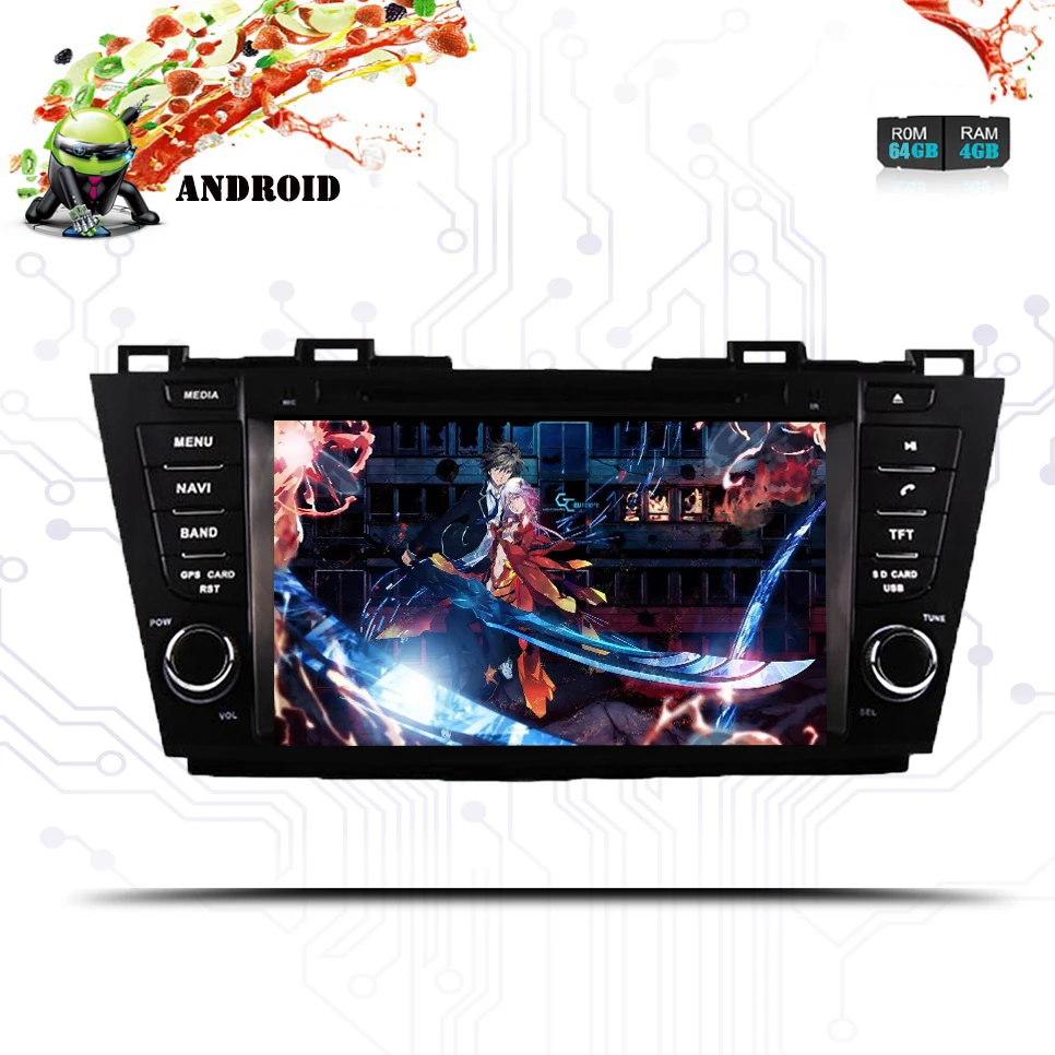 HD сенсорный экран Android 9 0 автомобильный DVD GPS навигация Мультимедиа для Mazda 5 радио