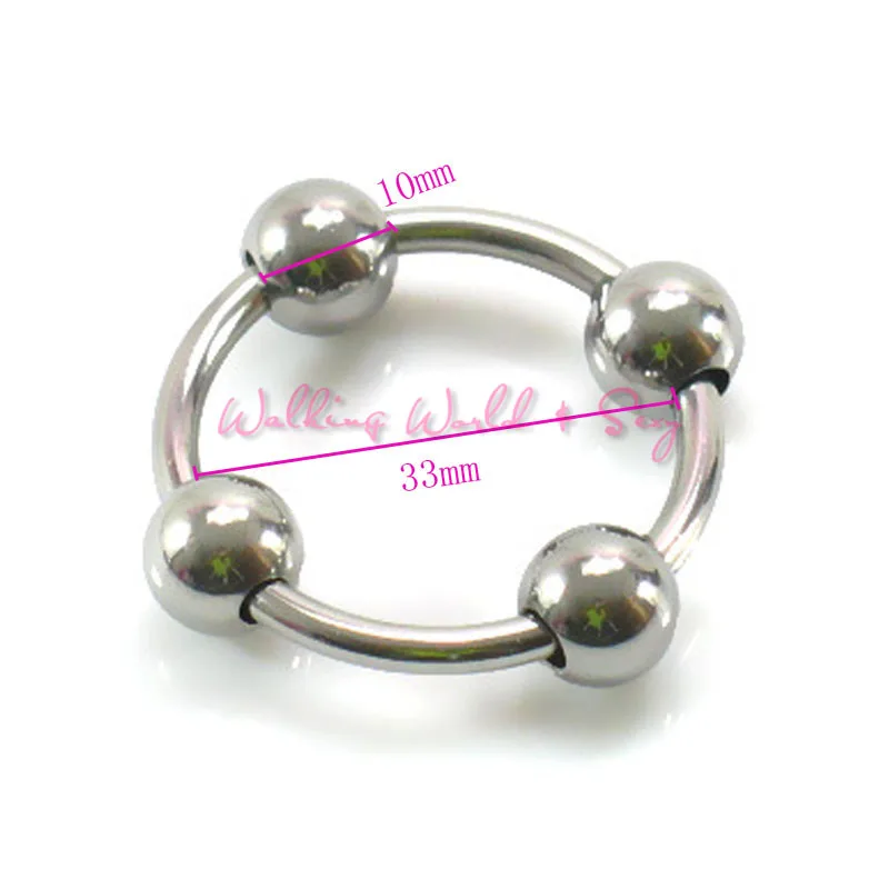 Кольцо из нержавеющей стали с шариками 3 размера фиксирующее кольцо для мужчин