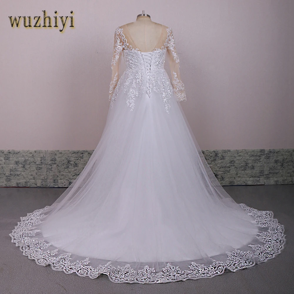Wuzhiy Vestido de noiva, сексуальное свадебное платье, свадебное платье с открытой спиной, бальное платье принцессы, свадебное платье на заказ, свадебное платье