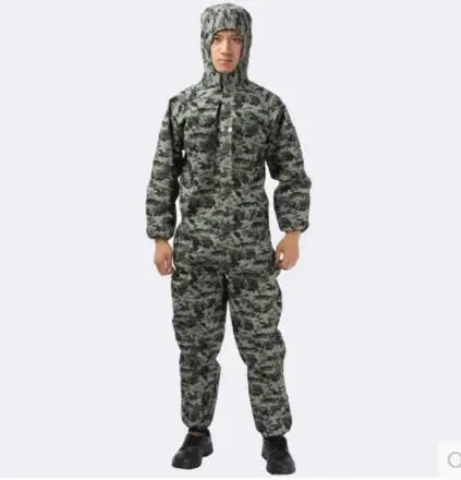 camouflage B S-4XL, новинка, Мужская камуфляжная одежда, цельная рабочая одежда, комбинезон, костюм для ремонта машин, пыленепроницаемый комплект с капюшоном - Цвет: camouflage B