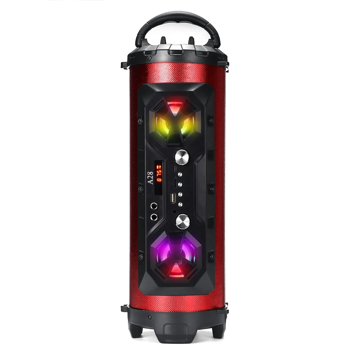 Hifi стерео портативный bluetooth динамик FM радио движение KTV беспроводной объемный звук сабвуфер 20 Вт открытый динамик s TF бумбокс - Цвет: Красный