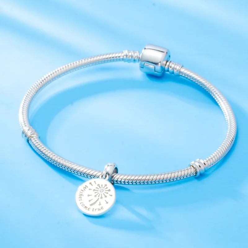 Подлинная подвеска в виде фейерверка с желаниями серебряная белым цирконием для