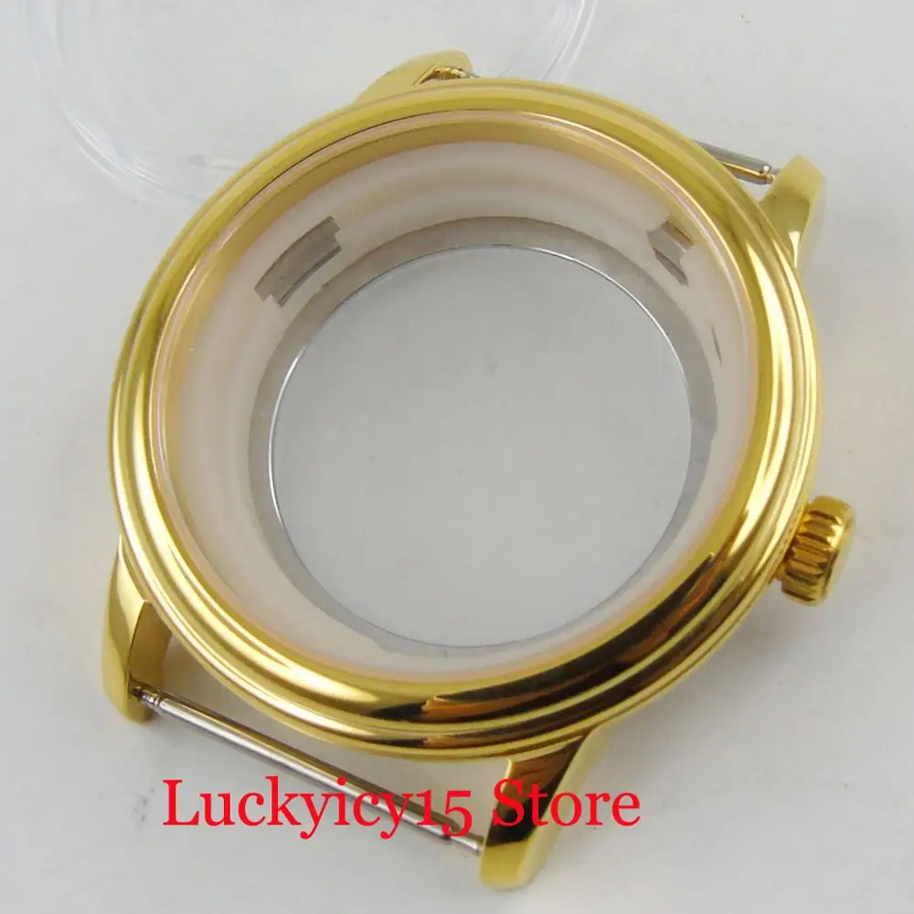 High Quality Luxury Yellow Gold 40mm Watch Case Fit for MIYOTA Automatic Movement