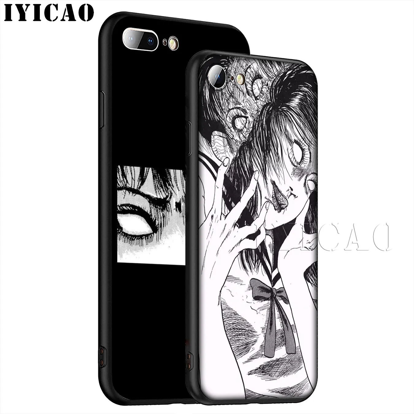 IYICAO horror comic junji ito Tomie Tees Soft Silicone Phone Case for iPhone XR X XS 11 Pro Max 6 6S 7 8 Plus 5 5S SE Cover |