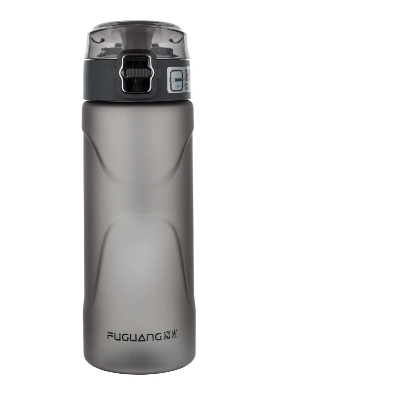 Black Fashion Simple water bottle Travel hiking office camping Leakproof portable kettle Sport student plastic kettle kid water bottle - Цвет: Black