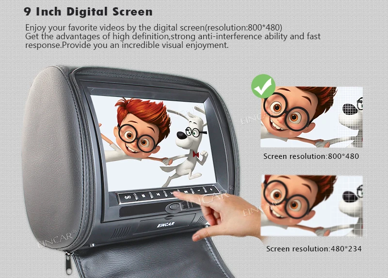 Цифровой дисплей экран подголовник dvd-плеер монитор двойной автомобильный DVD