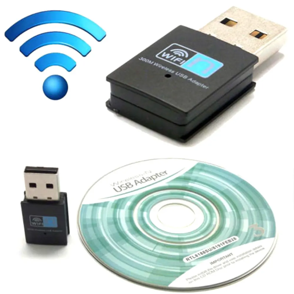 Amdeal 300 м USB 2,0 wifi приемник беспроводной USB адаптер CD драйвер Lan Сетевой ретранслятор черный Универсальный для Raspberry Pi