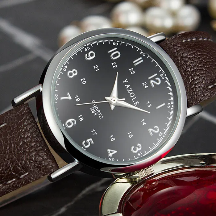 Женские кварцевые часы YAZOLE деловые брендовые наручные для женщин | Наручные