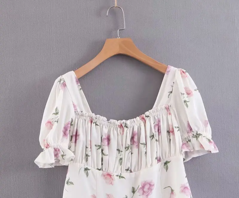 2019 летнее новое платье с цветным Ретро принтом мини-платье для отдыха без