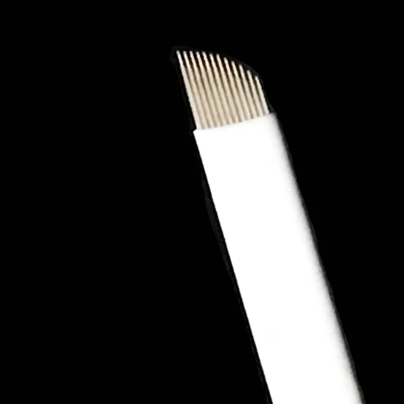 50 шт. 0 25 мм 12 Pin микроблейдинг ИГЛЫ Перманентный макияж лезвие для бровей 3D