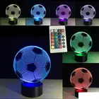 Ночник 3D RGB с дистанционным управлением, меняющийся светодиодный светильник 7 цветов, ночник для детского стола, Новогодняя лампа Gif
