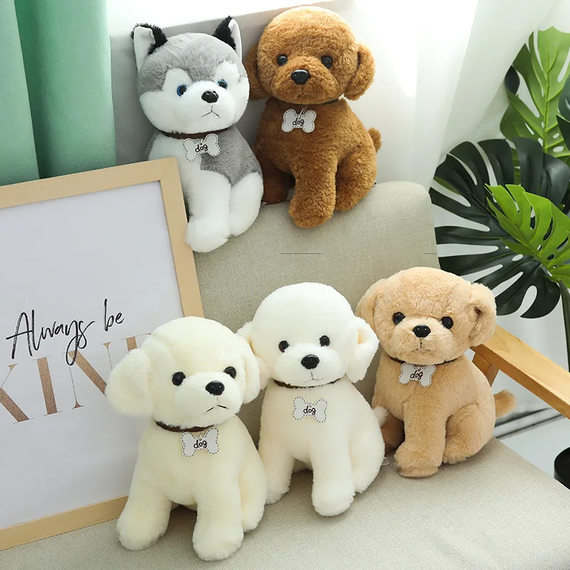 1 шт. 22/30/40 см имитация Akita Bichon Boxer Bulldog Пудель милая собака порода плюшевые игрушки