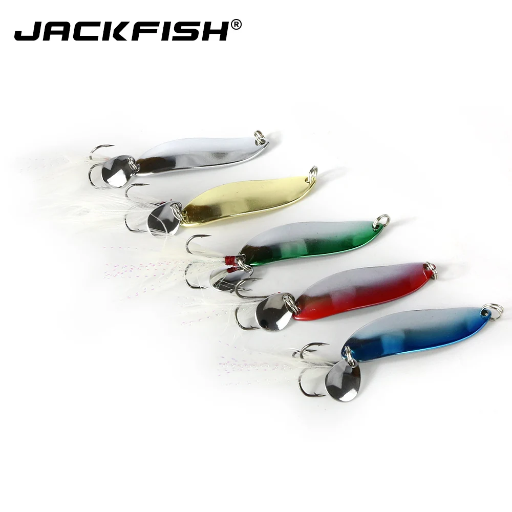 JACKFISH 5 шт./лот металлические блестки рыболовная приманка жесткие Наживки Тройной