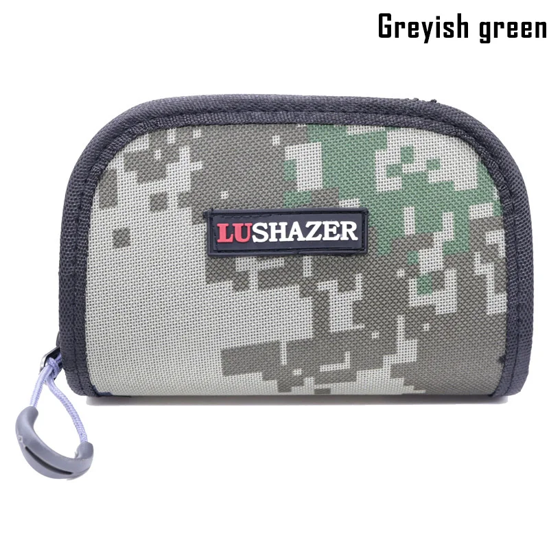 Grey green Рыболовные инструменты, сумка для хранения, нейлоновый Водонепроницаемый Чехол, коробка для рыболовных крючков BB55 - Цвет: Grey green
