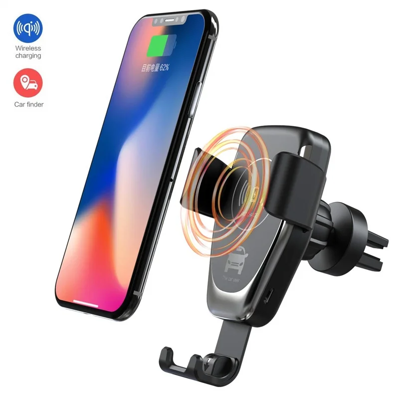 car wireless charger Tongdaytech 10 Вт автомобильный держатель Qi Беспроводное зарядное устройство для Iphone 8 X XS 11 Pro MAX крепление на вентиляционное отверстие Быстрое беспроводное зарядное устройство для samsung S10 - Тип штекера: car wireless charger