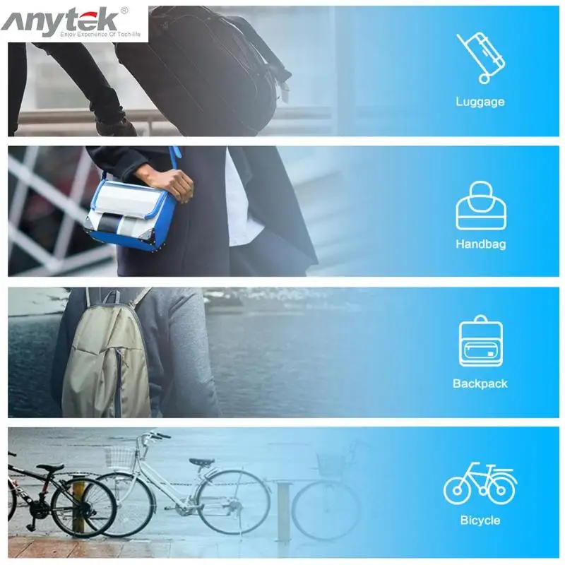 Anytek P22 Умный Замок без ключа с отпечатком пальца IP66 Противоугонный замок безопасности золотой замок безопасности без ключа USB Перезаряжаемый дверной замок