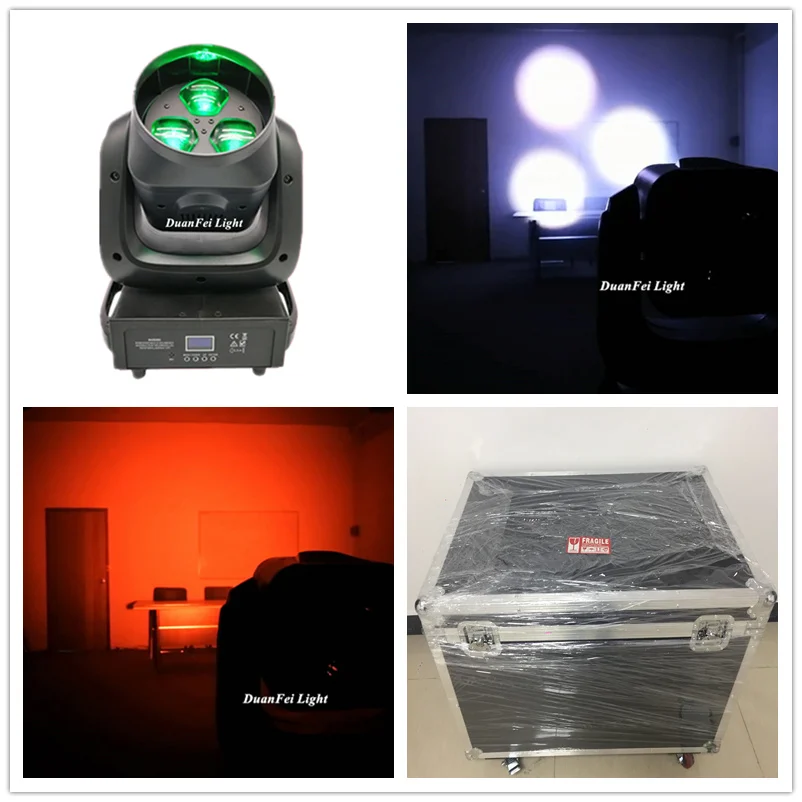 Фото (4pcs+Flightcase) professional lighting 3x40w high power led moving head beam rgbw dmx zoom light bee eyes Лампы и освещение (4pcs+Flightcase) professional lighting 3x40w high power led moving head beam rgbw dmx zoom light bee eyes Лампы и освещение