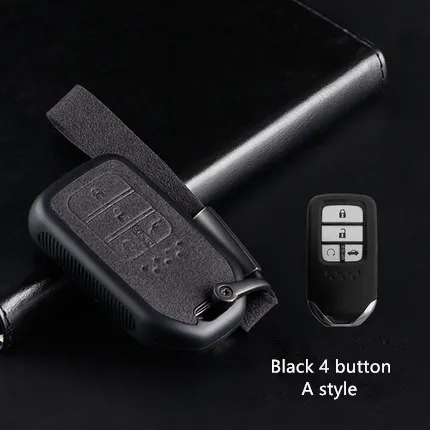 4 button A Black ТПУ флиппе для Honda CRV HRV Accord Civic Odyssey Vezel Inspire Fit Jazz JADE Pilot флип чехол для ключей - Название цвета: 4 button A Black