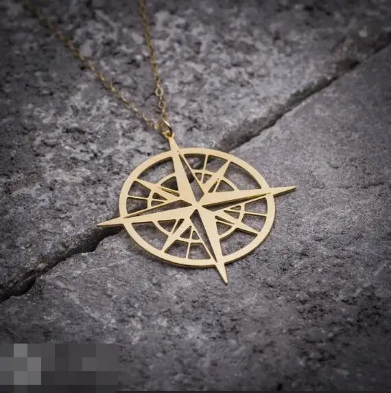 Фото Ожерелье компас подарок на выпускной уникальное ожерелье Морское подвеска с