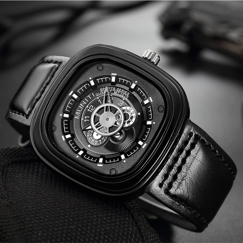 AAA Fashion Men's Watch Top Brand Luxury Chronograph Leather Quartz Casual Waterproof Sports Relogio Masculin | Наручные часы