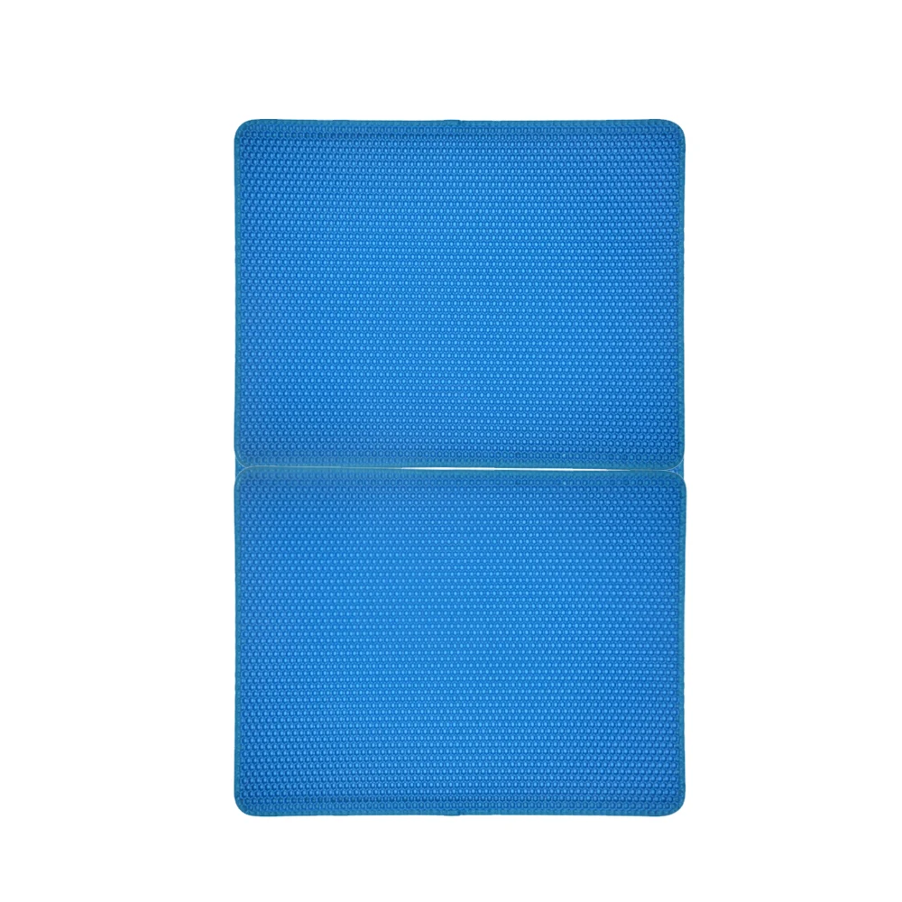Blue Двухслойный кошачий наполнитель, коврик для чистки, Аксессуары для кошек, водонепроницаемый коврик для кошачьего туалета - Цвет: Blue