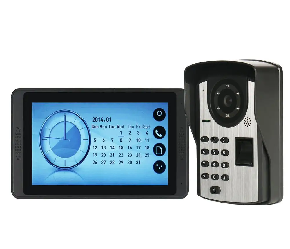 Monitor N Camera MOUNTAINONE ультра-тонкий 7-дюймовый Сенсорный экран видео-телефон двери домашней безопасности дверного звонка Поддержка Макс 32GB+ 700TVL HD IP55 Фрида Камера - Цвет: Monitor N Camera
